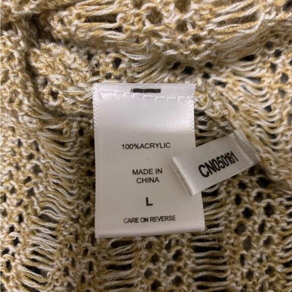 NWT New York & Company Acrylic Crochet Knit Yarn Sleeveless Blouse Size Large - Picture 8 of 9